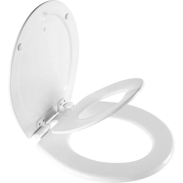 Close-up image showcasing a toilet seat riser with various features like secure locking mechanisms and padded seating