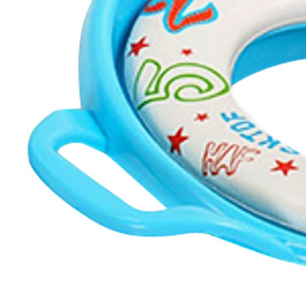 Brightly colored and playful design on a potty training seat to engage toddlers.