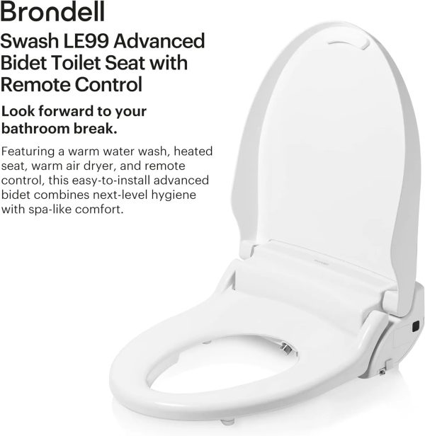 Close-up view of the bidet attachment on the toilet seat riser, emphasizing the retractable spray wand.