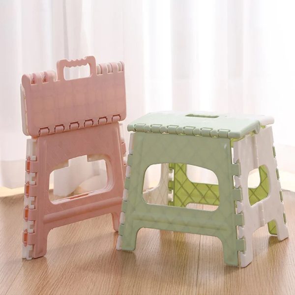 Brightly colored, adjustable Squatty Potty stool for children with non-slip feet